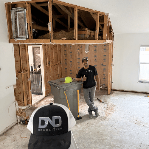 DND Demolition crew and heavy equipment on an active Tampa Bay jobsite